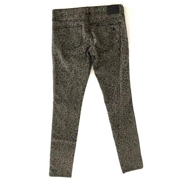 Volcom | Pistol Legging Fit Pants Size 7 Animal Print Stretch Slim Skinny Leg - Picture 3 of 12